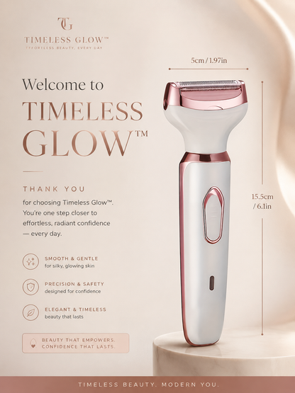 Timeless Glow 4-in-1 Ladies' Electric Epilator & Multi-Function Beauty Razor