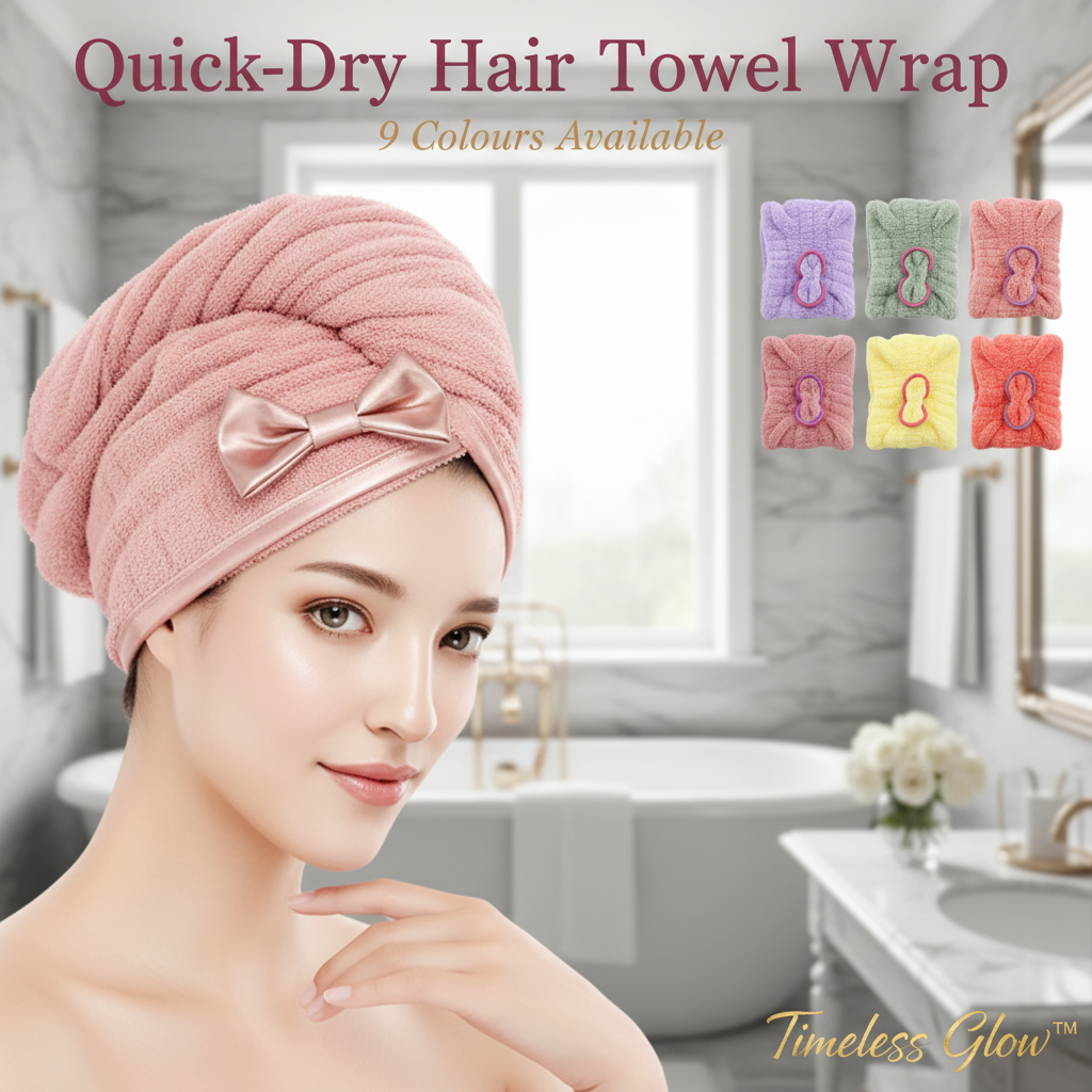 Timeless Glow™ Hair Towel Wrap – Branded