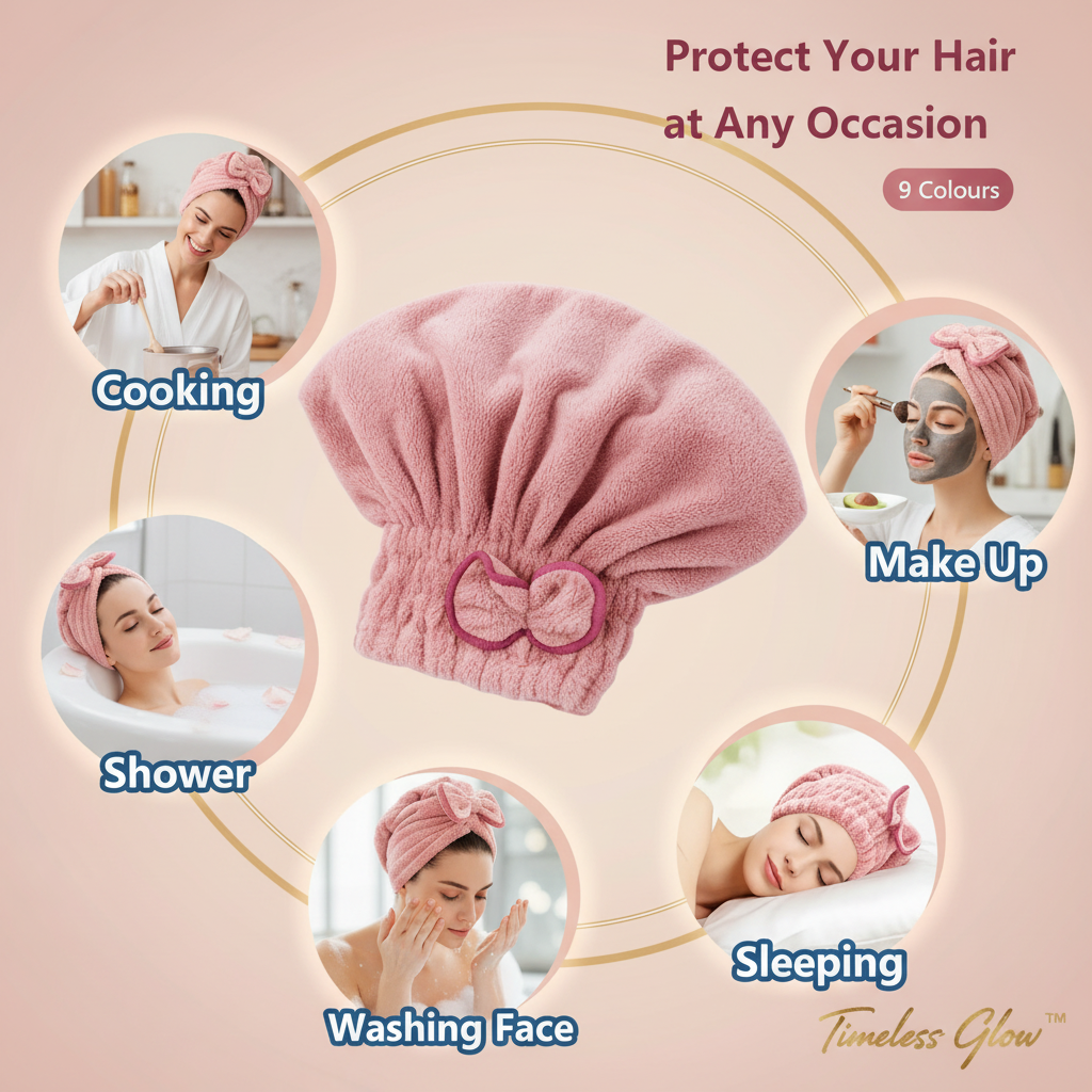 Timeless Glow™ Hair Towel Wrap – Occasion Infographic